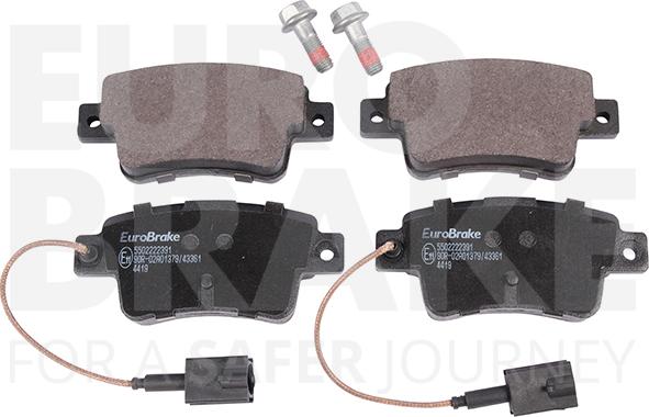 Eurobrake 5502222391 - Brake Pad Set, disc brake autospares.lv