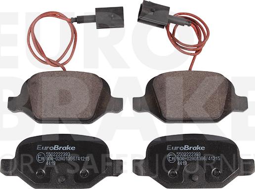 Eurobrake 5502222393 - Brake Pad Set, disc brake autospares.lv