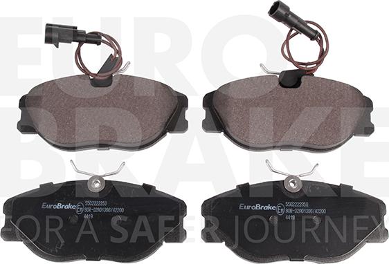 Eurobrake 5502222350 - Brake Pad Set, disc brake autospares.lv