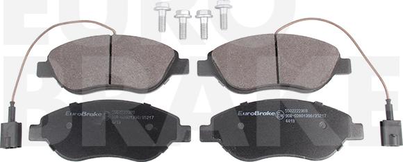 Eurobrake 5502222369 - Brake Pad Set, disc brake autospares.lv