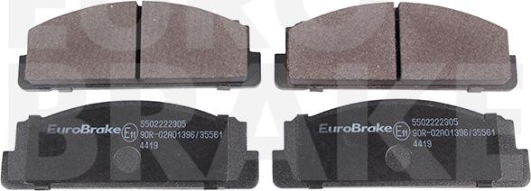 Eurobrake 5502222305 - Brake Pad Set, disc brake autospares.lv
