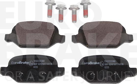 Eurobrake 5502222386 - Brake Pad Set, disc brake autospares.lv