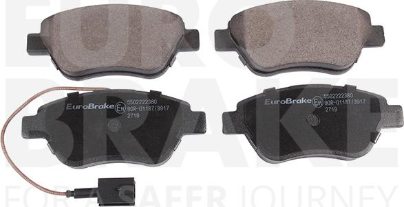 Eurobrake 5502222380 - Brake Pad Set, disc brake autospares.lv