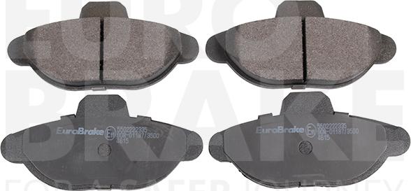 Eurobrake 5502222335 - Brake Pad Set, disc brake autospares.lv