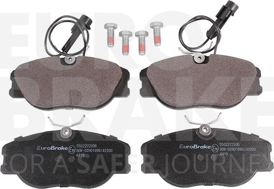 Eurobrake 5502222336 - Brake Pad Set, disc brake autospares.lv