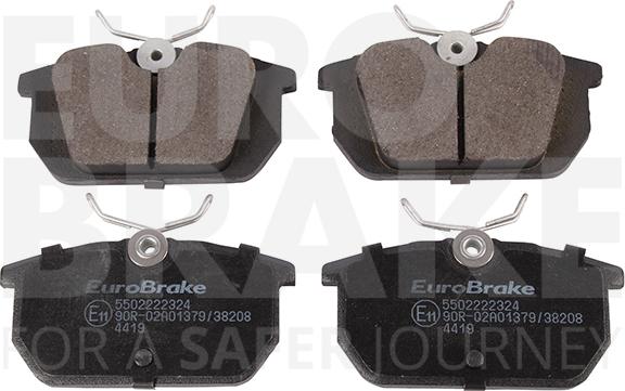 Eurobrake 5502222324 - Brake Pad Set, disc brake autospares.lv