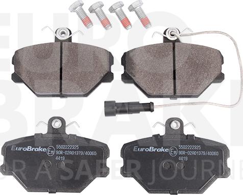 Eurobrake 5502222325 - Brake Pad Set, disc brake autospares.lv