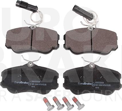 Eurobrake 5502222328 - Brake Pad Set, disc brake autospares.lv