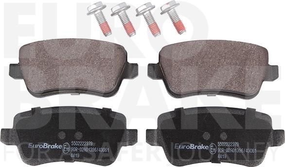 Eurobrake 5502222379 - Brake Pad Set, disc brake autospares.lv