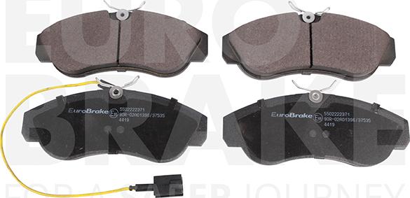 Eurobrake 5502222371 - Brake Pad Set, disc brake autospares.lv