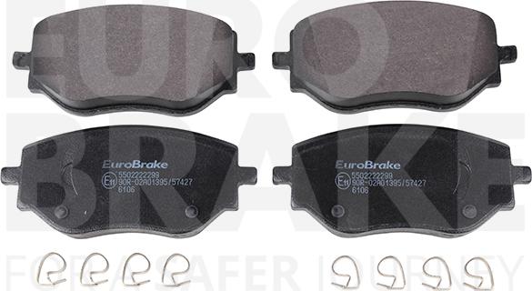 Eurobrake 5502222299 - Brake Pad Set, disc brake autospares.lv