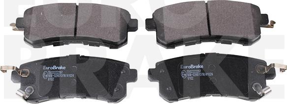 Eurobrake 5502222297 - Brake Pad Set, disc brake autospares.lv