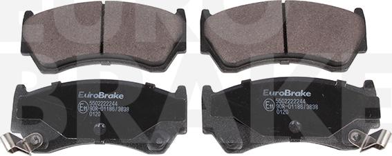 Eurobrake 5502222244 - Brake Pad Set, disc brake autospares.lv