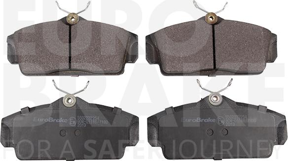 Eurobrake 5502222254 - Brake Pad Set, disc brake autospares.lv