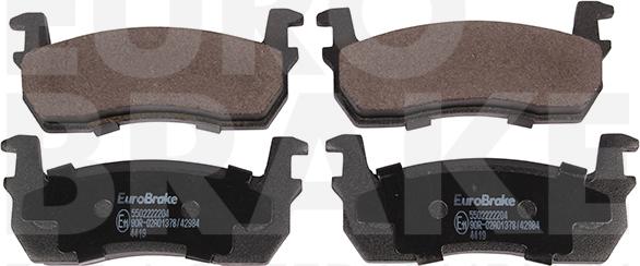 Eurobrake 5502222204 - Brake Pad Set, disc brake autospares.lv