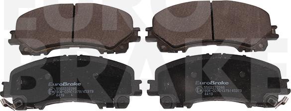 Eurobrake 5502222286 - Brake Pad Set, disc brake autospares.lv