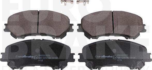 Eurobrake 5502222272 - Brake Pad Set, disc brake autospares.lv