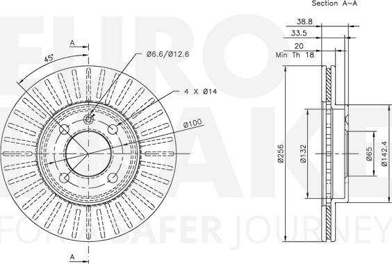 Eurobrake 5815319934 - Brake Disc autospares.lv