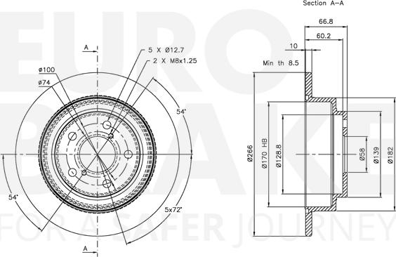 Eurobrake 5815314404 - Brake Disc autospares.lv