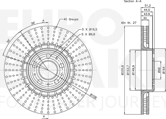 Eurobrake 5815314853 - Brake Disc autospares.lv