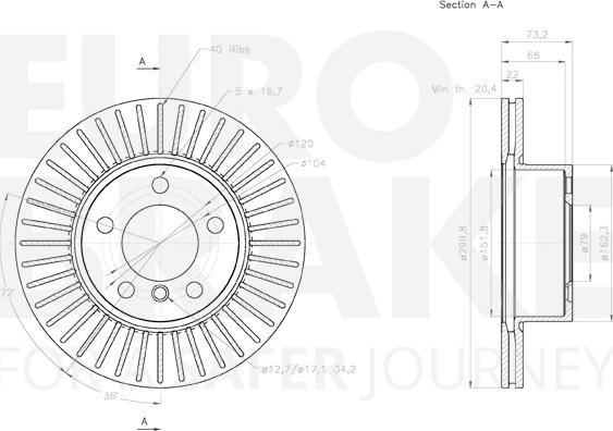 Eurobrake 58153115101 - Brake Disc autospares.lv