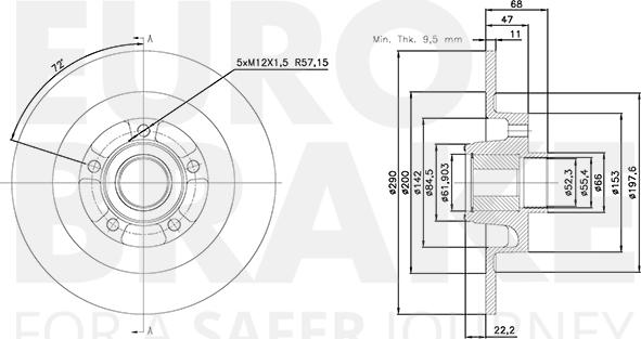 Eurobrake 58153139109 - Brake Disc autospares.lv