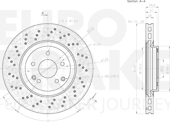 Eurobrake 58153133117 - Brake Disc autospares.lv