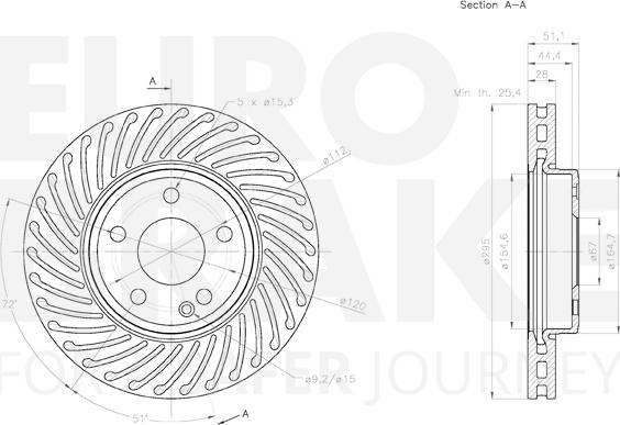 Eurobrake 58153133125 - Brake Disc autospares.lv