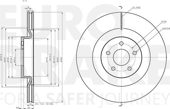 Eurobrake 58153125114 - Brake Disc autospares.lv