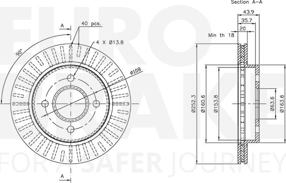 Eurobrake 5815312535 - Brake Disc autospares.lv