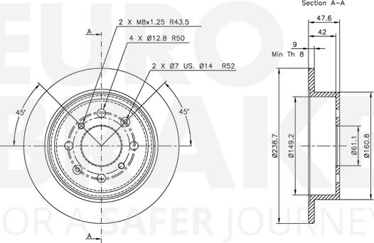 Eurobrake 5815312621 - Brake Disc autospares.lv