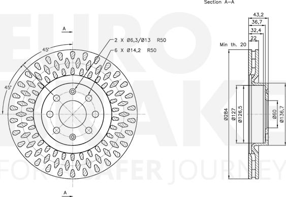 Eurobrake 5815312350 - Brake Disc autospares.lv