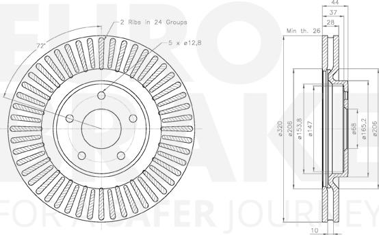 Eurobrake 5815312296 - Brake Disc autospares.lv