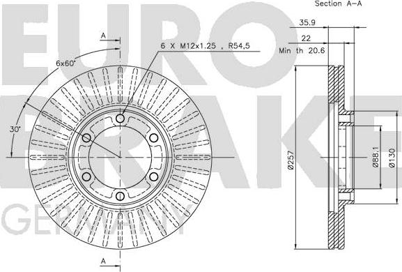 Eurobrake 5815209929 - Brake Disc autospares.lv