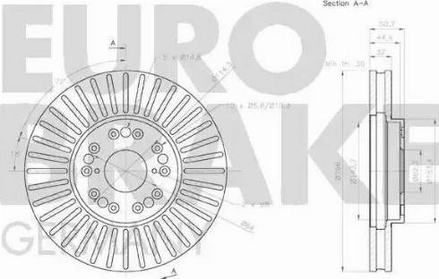 Eurobrake 58152045165 - Brake Disc autospares.lv