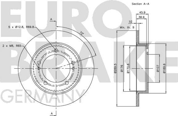 Eurobrake 5815205201 - Brake Disc autospares.lv