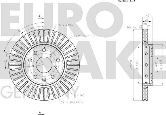 Eurobrake 5815205226 - Brake Disc autospares.lv