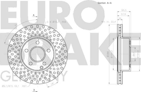 Eurobrake 58152033106 - Brake Disc autospares.lv