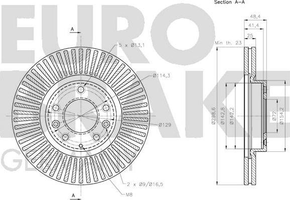 Eurobrake 5815203268 - Brake Disc autospares.lv