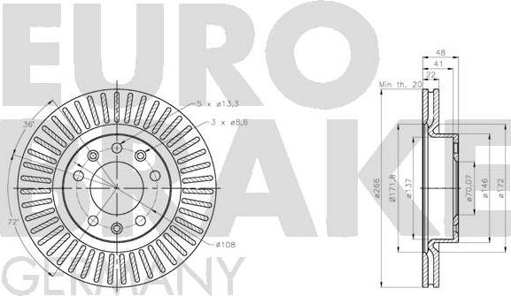 Eurobrake 5815203746 - Brake Disc autospares.lv