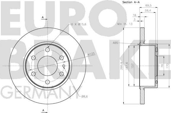 Eurobrake 5815202359 - Brake Disc autospares.lv