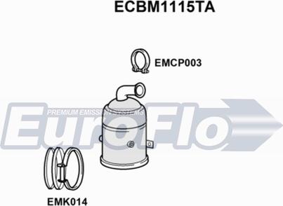 EuroFlo ECBM1115TA - Catalytic Converter autospares.lv
