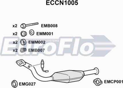 EuroFlo ECCN1005 - Catalytic Converter autospares.lv
