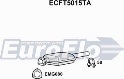 EuroFlo ECFT5015TA - Catalytic Converter autospares.lv