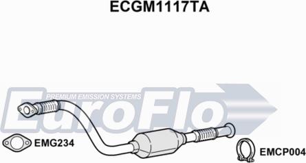 EuroFlo ECGM1117TA - Catalytic Converter autospares.lv