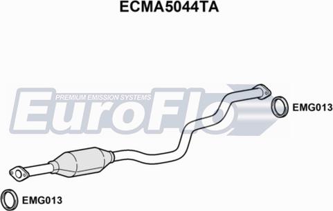 EuroFlo ECMA5044TA - Catalytic Converter autospares.lv