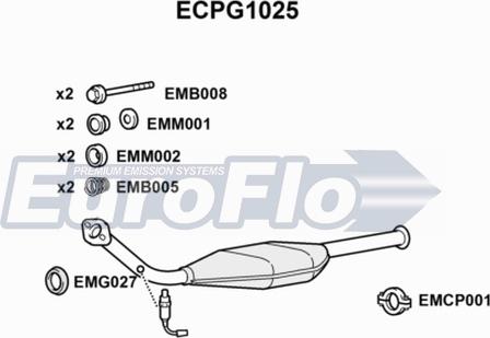 EuroFlo ECPG1025 - Catalytic Converter autospares.lv