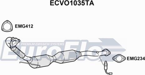 EuroFlo ECVO1035TA - Catalytic Converter autospares.lv