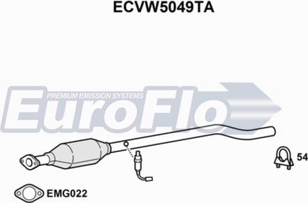 EuroFlo ECVW5049TA - Catalytic Converter autospares.lv