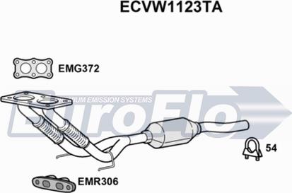 EuroFlo ECVW1123TA - Catalytic Converter autospares.lv